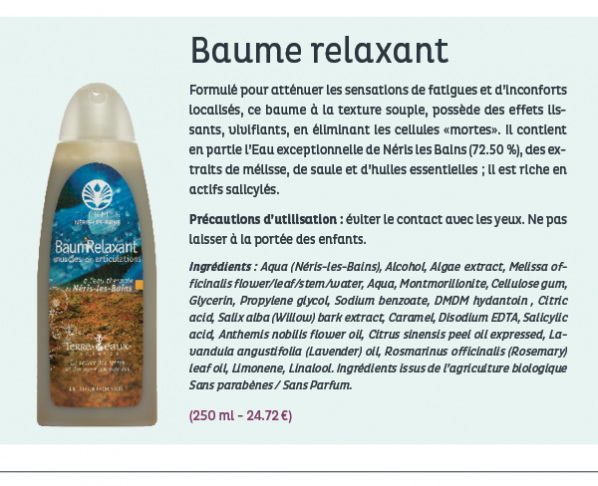 Baume relaxant